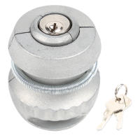 Cerradura De Silla Para Remolques Anti-Robo Universal Plata Hecho De Aleación De Zinc Tamaño 2.58x1.97 Pulgadas Para Remolques Y Caravanas - details 2