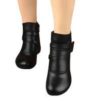 Botas De Tobillo Con Cierre Lateral Y Tacón Bajo Para Caminar Diseño Casual De Invierno Adecuadas Para Playa Y Uso Diario Material De Suela De Goma - details 6