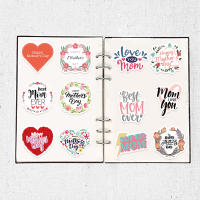 50PCS Etiquetas De Vinilo ROJO Para Día De La Madre Decoración DIY Para Teléfono Coche Portátil Fridge Caja Dibujos Animados Lindo Rosa - details 3