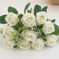 10 Cabezas De Rosa Artificial En 6 Colores Peonías Flores Falsas Para Decoración De Boda Y Ocasiones Especiales Material De Poliéster - details 6