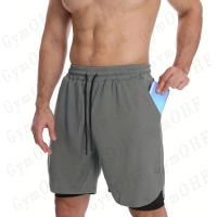 Nuevos Shorts De Playa Para Hombres Entrenamiento De Fitness Verano 2 En 1 Secado Rápido Gimnasio Correr Deporte Al Aire Libre Pantalones Cortos De Deporte Para Hombres - details 38