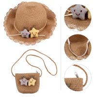 Babe Sombrero de Playa Sombrero de Verano de Ala Ancha Niños Sombrero de Sol de paja - details 0