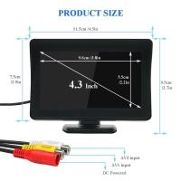 Monitor De Cámara Trasera Para Coche 4.3 Pulgadas Sistema De Parqueo Fácil Instalación Cámara De Reversa Alta Resolución ABS - details 8