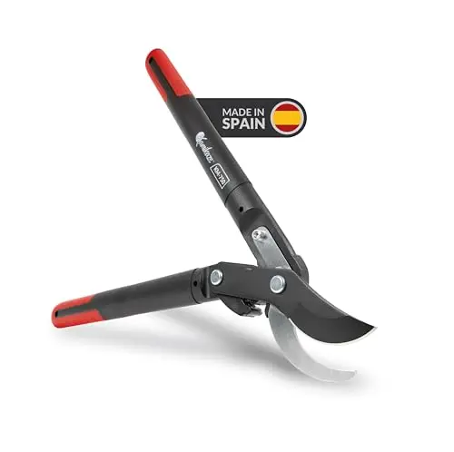 KAMIKAZE KM750 Tijera de Dos manos para Poda de Arboles. Corta ramas con Sistema Multiplicador de Fuerza. Tijera de Poda para Madera con Mangos Ergonómicos Ideal para Ramas de 28mm. Longuitud 46cm - 1