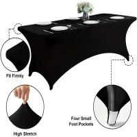 Mantel De Spandex 1pc Adecuado Para Fiestas Banquetes Bodas Y Eventos Muebles De Patio Al Aire Libre Tamaños 4ft/6ft/8ft - details 6