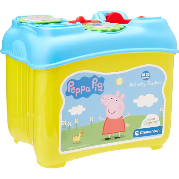 Clementoni- Peppa Pig Cubo de Actividades construcciones blanditas bebé a Partir de 10 Meses (17715), Multicolor - 1