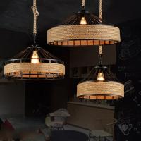 Lámpara Colgante De Hemp Clásica Para Techo Lámpara De Cristal Antigua Industrial Retro De Hierro Para Comedor - details 0