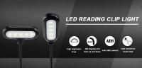 Luz De Libro LED Ajustable Con Cuello De Garrafa 5 LEDs Pilas AAA Potenciadas Luz De Lectura Nocturna Flexible Para Escritorio Y Cuaderno Blanco Frío - details 0