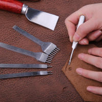 Kit De Herramientas Para Manualidades En Cuero Profesional Set De Reparación Y Costura Manual Con Puntas Y Grabador Para Trabajo De Grabado Y Sujeción - details 1