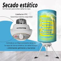 Secadora de ropa portátil por aire caliente sin rozamiento por 1.000 wat. 10 kilos de ropa. Secamatic Turbo Plus de XSQUO Useful Tech - details 3