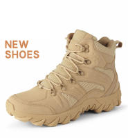 Botas De Entrenamiento De Combate En Desierto Para Hombres Antideslizantes Resistente Al Desgaste Para Camping Montañismo Pesca Caza Senderismo Zapatillas De Exterior - details 11