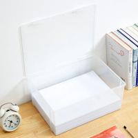 Caja De Almacenamiento Multifuncional Para Escritorio De Oficina Y Hogar Capacidad Grande Para Papel A4 Organizador Ecológico De Plástico Transparente - details 4
