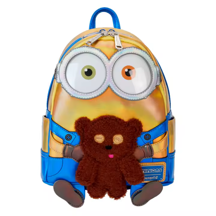 LOUNGEFLY Mochila Bob con Osito Teddy Minion hombre mujer  Minions DEspicable Me Gru Mi Villano Favorito Backpack - 1