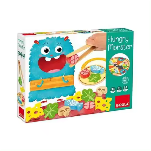 Diset Hungry Monster - Juego Educativo para Aprender Comidas - Desarrolla Destreza Manual y Texturas - 1