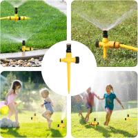 Aspersor Automático giratorio de 360 ° (4 Unidades) para Jardín, céped, plantas, verduras, Flores y granjas (Naranja) - details 2