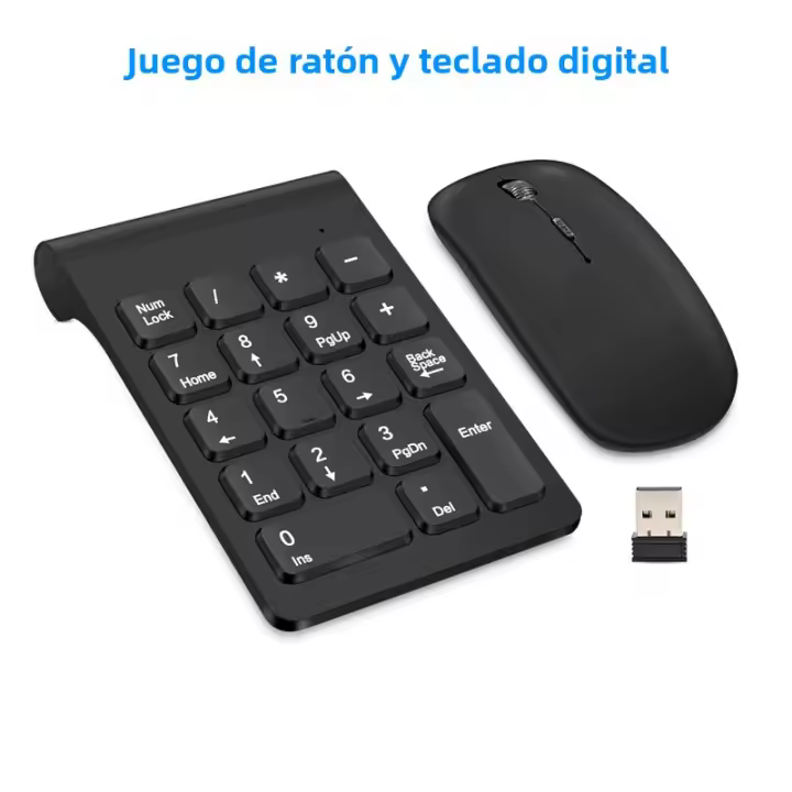 Lefon Teclado Numérico Inalámbrico 2.4G Mini Para Laptop PC Notebook 18 Teclas Estilo Slim Sin Retroiluminación Para Contabilidad Y Banca - 1