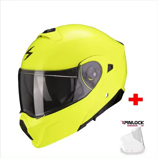 SCORPION EXO-930 AMARILO NEON+PINLOCK MODULAR HOM PJ MODULAR - 1