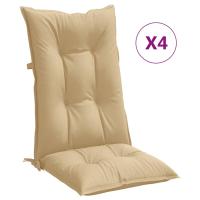 vidaXL Cojines silla respaldo alto 4 uds tela 120x50x7 cm Color Antracita melange,  Gris claro melange,  Gris oscuro melange y mas Cojín Decorativo de Asiento Cojines de muebles de salon - details 9
