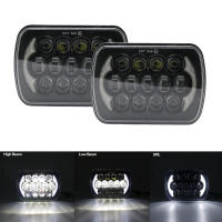 Faros Cuadrados LED Universales 7x6 "5X7" Con DRL Blanco Para Jeep Cherokee XJ Wrangler YJ Motocross H6054 H5054 Material De Aluminio - details 7