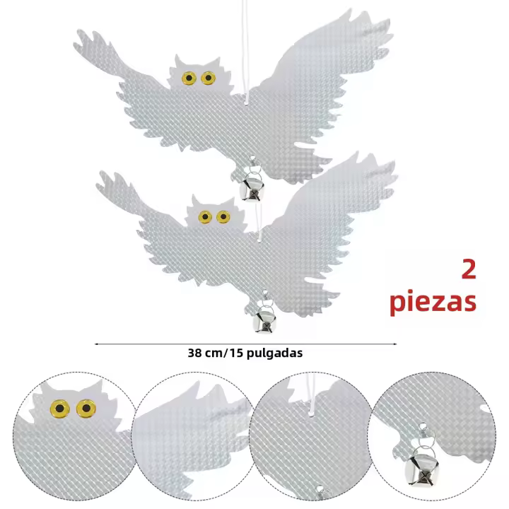 Pezón De Pato Falso Con Cabeza Giratoria De 360° Impermeable Repelente De Aves Control De Plagas Escarabajo De Pared Para Jardín Exterior Patio Interior - 1