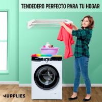 JUPPLIES Tendedero Pared Plegable Retractil - Tendederos Plegables de Pared para Interior o Exterior - Ahorra de Espacio con Diseño Compacto de 30 kg de Capacidad - details 3