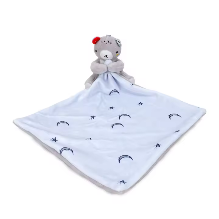 Toalla de confort con dibujos de animales creativos Toalla de confort para bebé Muñeca de compañía cómoda - 1