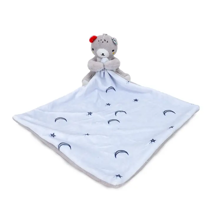 Toalla de confort con dibujos de animales creativos Toalla de confort para bebé Muñeca de compañía cómoda - 1