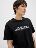 Jack & Jones Hombre Camiseta de Algodón Mod JPRSTAR TEE CREW  2025 Color Black Moda Casual Informal Primavera Verano Ref 276502 - details 2