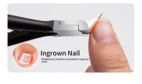 Tijeras De Uñas Curvadas Y Anguladas Para Uso Profesional En Podología Corte Preciso De Uñas Gruesas Y Encarnadas Con Mango Antideslizante Incluye Cubierta Protectora - details 4