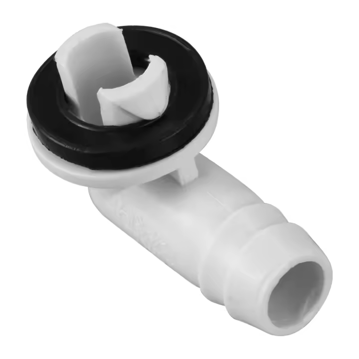 Conector de manguera de drenaje de CA para aire acondicionado, accesorio de codo con anillo de goma para unidades Mini divididas y unidad de CA de ventana de 3/5 pulgadas (15Mm) - 1