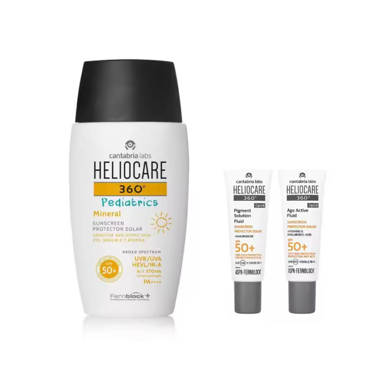Heliocare 360° Spf 50+ Pediatrics Mineral 50 ml + Regalo Protector Age Fluid y Pigment Fluid 3 ml - 1