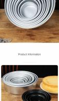 Molde De Pastel Redondo De Aluminio Para Hornear 4-12 Pulgadas Base Sólida Para Pasteles De Seda Herramienta De Cocina Para El Hogar - details 7