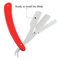 Afeitadora Manual Meisha De Acero Inoxidable Cuchilla Plegable Para Rostro Y Cuerpo Corte De Barba Barbero Cuchillo Con Hoja C0006A Para Hombres - details 5