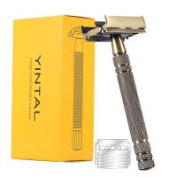 Afeitadora Manual Clásica De Doble Cara Para Hombres YINTAL Mango Largo Seguridad Cuchilla Reemplazable Afeitado Cuchilla De Seguridad - details 0