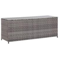 vidaXL Caja de almacenaje de jardín ratán sintético 120x50x60 cm en color Negro/Marrón/Gris - details 2