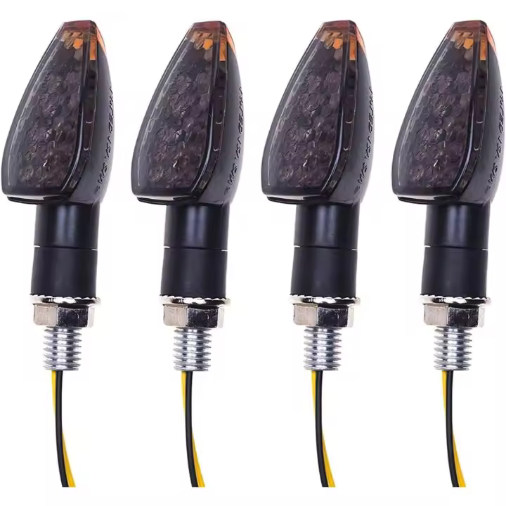 indicadores de motocicleta, 14 LED, luces de señal de giro, 12 V, impermeables, indicador de marcha, intermitente universal para motocicleta, scooter, quad, crucero, todoterreno - 1