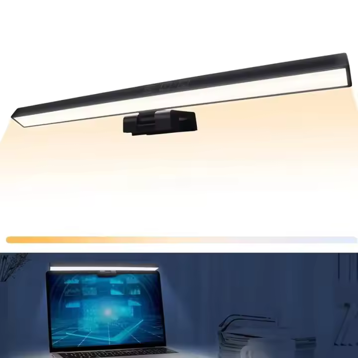 Lámpara De Escritorio LED 50cm Luz De Pantalla De Computadora Luz De Lectura USB Iluminación Cuidado De Los Ojos Luz De Mesa Con Ajuste De Brillo Sin Fin - 1