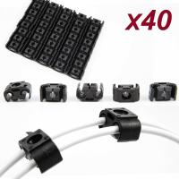 40pcs Clip De Línea De Freno Doble 4.75mm Negro Organizador De Soporte Para Montaje En SKODA A4/S4/A6 Herramienta De Automóvil - details 0