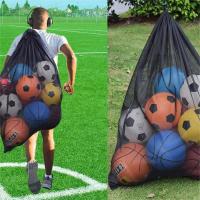 Bolsa Deportiva De Malla Grande Con Correa Y Cordón Para Almacenar Equipamiento De Baloncesto Voleibol Béisbol Y Natación - details 14
