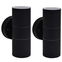 vidaXL Lámpara de pared exterior 2 uds acero ascendente/descendente - details 1