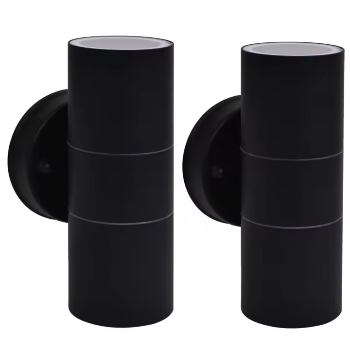vidaXL Lámpara de pared exterior 2 uds acero ascendente/descendente - 1