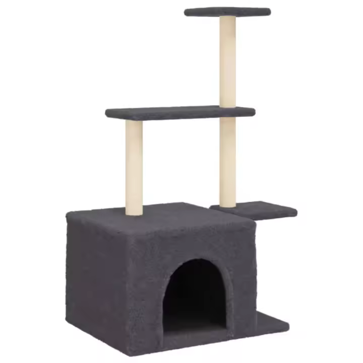 Rascador para Gatos con postes de isal gris obscurela 110 cm - 1