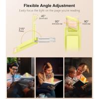 Luz de Lectura, Lámpara de Lectura Recargable con Pinzas, 3 Colores de Protección Ocular & 5 Brillos Continuamente Ajustables - Luz Libro de Ángulo Ajustable, Regalo Amantes para Leer - details 2