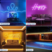 Luces De Neón RGB 5V Tira Flexible Impermeable De 1M 2M 3M 5M Con Control Remoto Bluetooth Para Decoración De Hogar - details 7