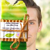 3 Jabones Artesanos Naturales de Aloe Vera. PumarShop Cinnia Natura. Hidratante y Regenerador. Antiarrugas. Pack Ahorro - details 0