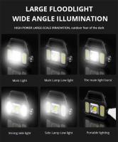 Linterna Recargable USB Impermeable Con 6 Niveles De Brillo COB/LED Torcha Portátil Luz De Camping Y Senderismo Solar Para El Hogar - details 3
