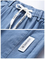Pantalones Casuales Para Hombre De Algodón Y Spandex Con Cintura Elástica Y Cordón Estilo Clásico Y Moda Para Primavera Otoño Trousers Gris Cargo Ajustables De 28-38 - details 13