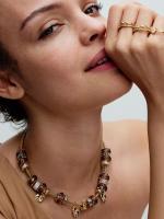 Pandora - Charm Colgante de hoja de Monstera brilliantly-Baño de Oro de 14K - details 4