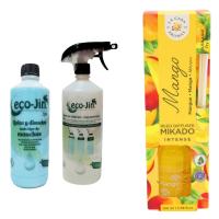 ECOJIN SPA AZUL ORIGINAL DE LABONCLER + DIFUSOR + AMBIENTADOR A ELEGIR CASA DE LOS AROMAS. Producto en frasco de vidrio de 100 ml y con 6 sticks. disfruta de una agradable sensación de alegría y vitalidad. - details 0