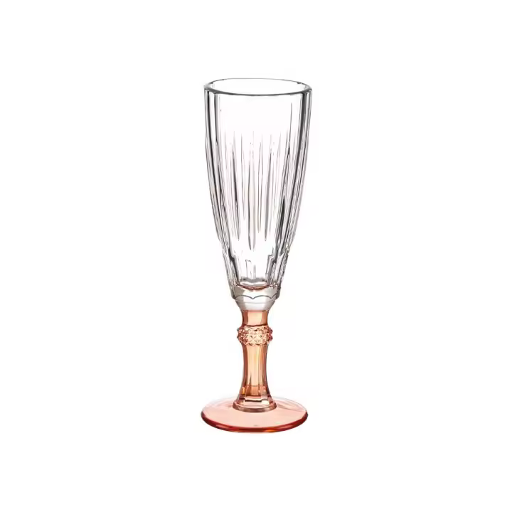 MAXHOME-Juego 6 Copas Cava Fantasía Cristal 170 Ml,Color Azul,Salmon,Verde. - 1